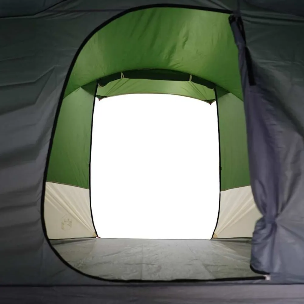 vidaXL Tienda de campaña túnel para 4 personas impermeable Verde Discount