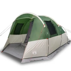 vidaXL Tienda de campaña túnel para 4 personas impermeable Verde Discount