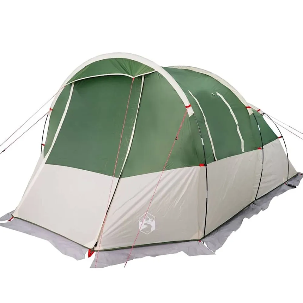 vidaXL Tienda de campaña túnel para 4 personas impermeable Verde Discount