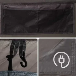 vidaXL Actividades Al Aire Libre-Tienda de campaña túnel para 4 personas impermeable marrón