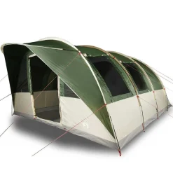 vidaXL Tienda de campaña túnel para 5 personas impermeable Verde Outlet