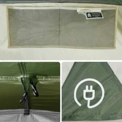 vidaXL Tienda de campaña túnel para 5 personas impermeable Verde Outlet