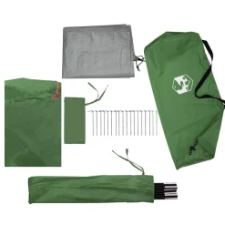 vidaXL Actividades Al Aire Libre-Tienda de campaña túnel para 4 personas impermeable