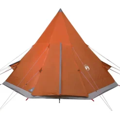vidaXL Tienda de campaña tipi para 4 personas impermeable Naranja Hot