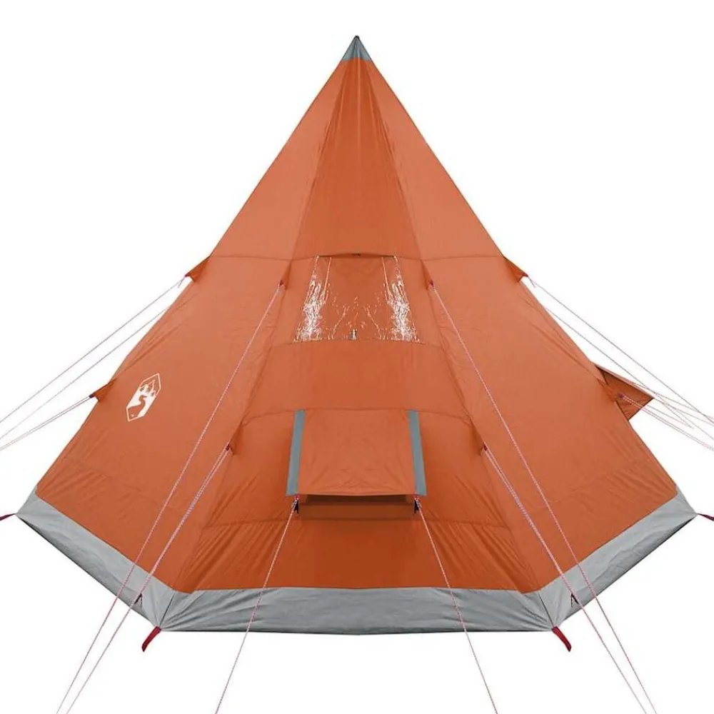 vidaXL Tienda de campaña tipi para 4 personas impermeable Naranja Hot