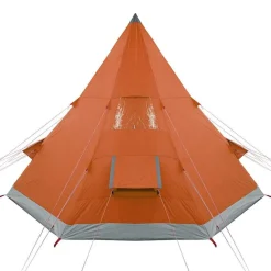 vidaXL Tienda de campaña tipi para 4 personas impermeable Naranja Hot