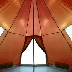 vidaXL Tienda de campaña tipi para 4 personas impermeable Naranja Hot