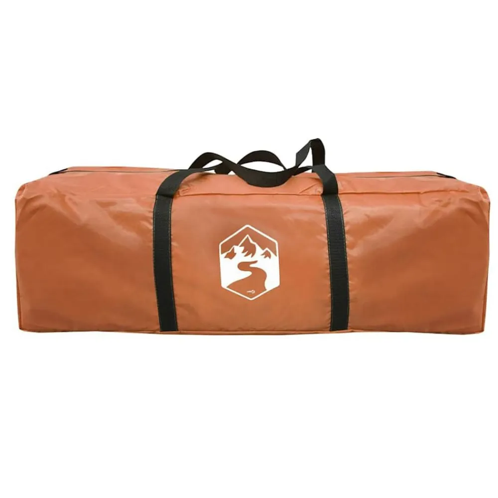 vidaXL Actividades Al Aire Libre-Tienda de campaña tipi para 7 personas impermeable naranja