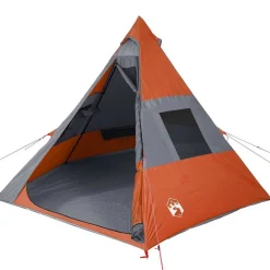 vidaXL Actividades Al Aire Libre-Tienda de campaña tipi para 7 personas impermeable naranja