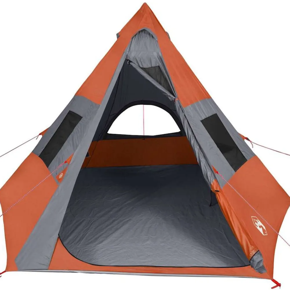 vidaXL Actividades Al Aire Libre-Tienda de campaña tipi para 7 personas impermeable naranja