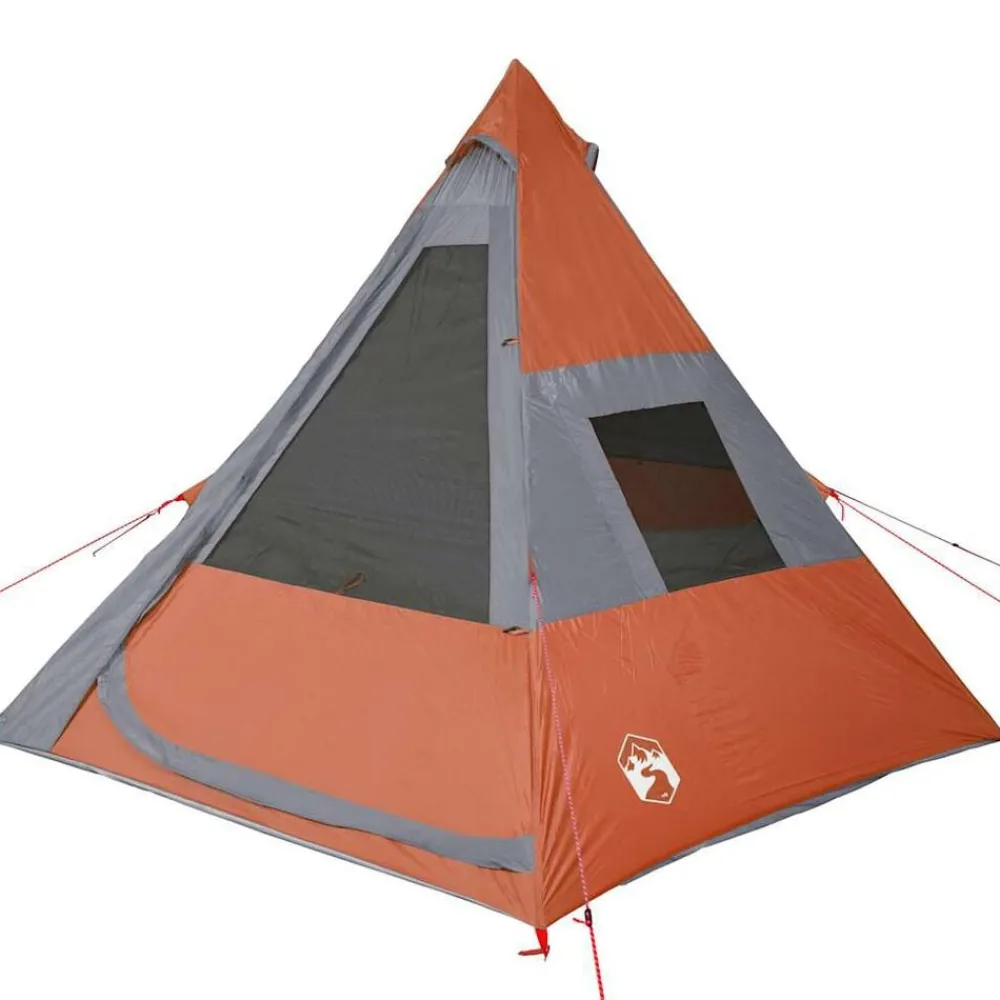 vidaXL Actividades Al Aire Libre-Tienda de campaña tipi para 7 personas impermeable naranja