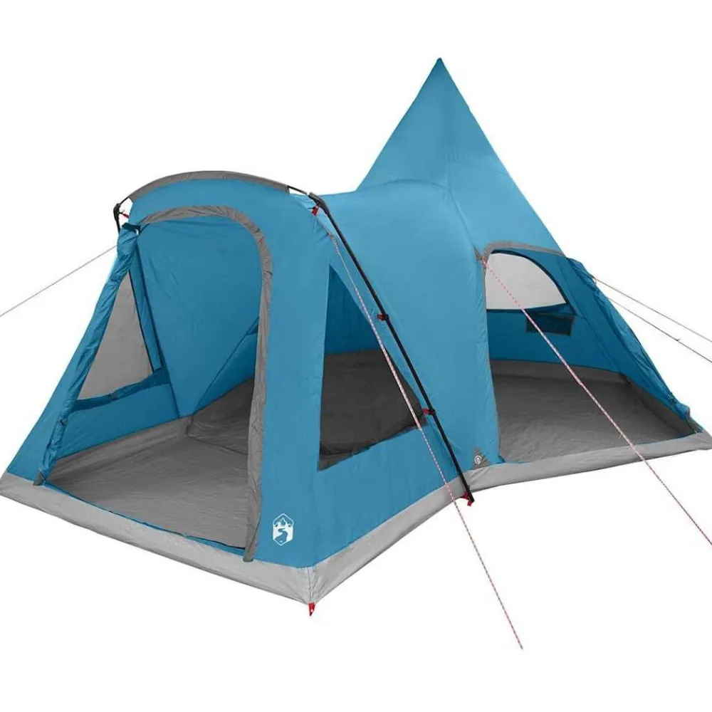 vidaXL Tienda de campaña tipo teepee para 5 personas con techo Azul Online
