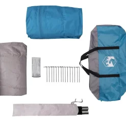 vidaXL Tienda de campaña tipo teepee para 5 personas con techo Azul Online