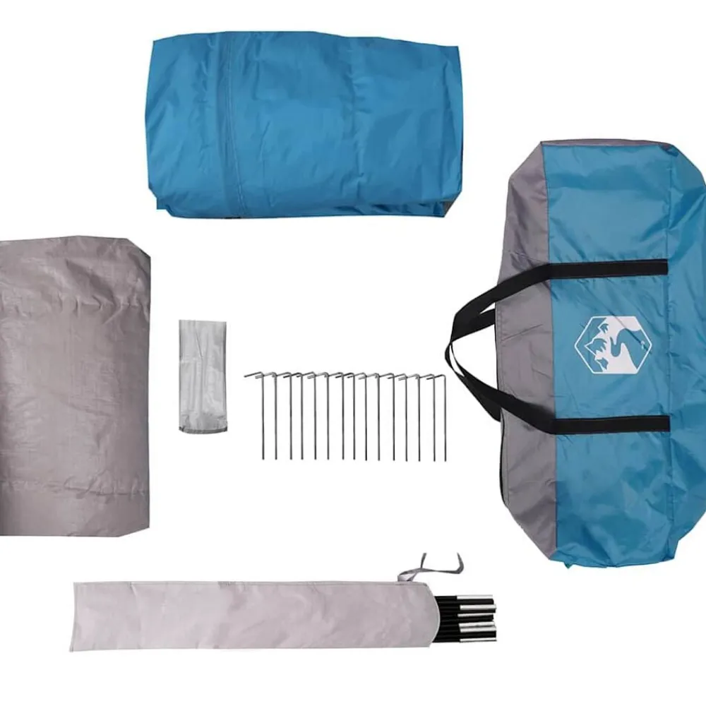 vidaXL Tienda de campaña tipo teepee para 5 personas con techo Azul Online