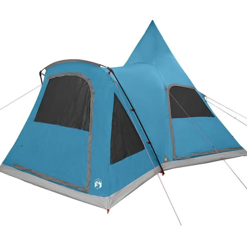 vidaXL Tienda de campaña tipo teepee para 5 personas con techo Azul Online