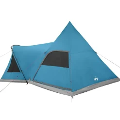 vidaXL Tienda de campaña tipo teepee para 5 personas con techo Azul Online