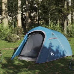 vidaXL Tienda de campaña túnel para 3 personas impermeable Azul Hot