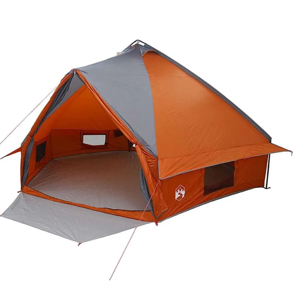 vidaXL Tienda de campaña Teepee para 10 personas Gris y naranja Clearance