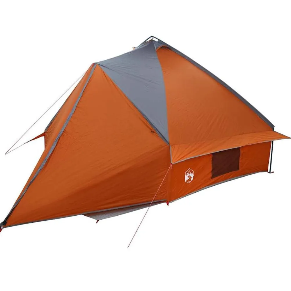 vidaXL Tienda de campaña Teepee para 10 personas Gris y naranja Clearance