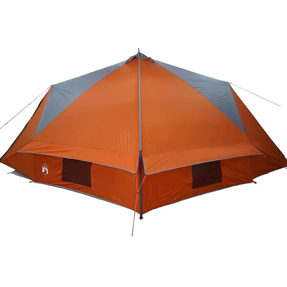 vidaXL Tienda de campaña Teepee para 10 personas Gris y naranja Clearance
