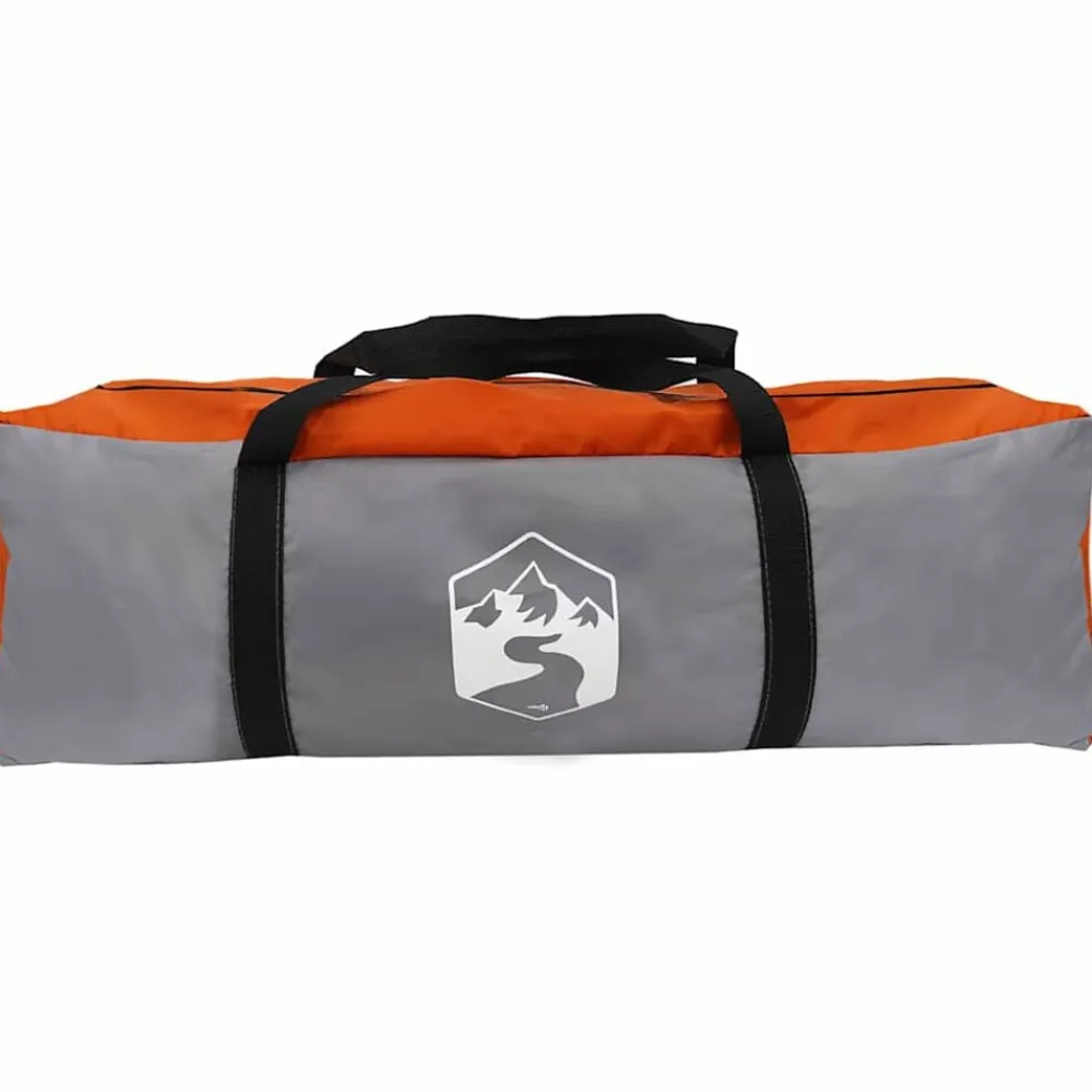 vidaXL Tienda de campaña Teepee para 10 personas Gris y naranja Clearance