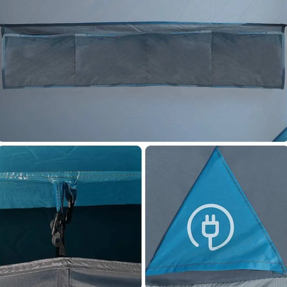 vidaXL Actividades Al Aire Libre-Tienda de campaña túnel para 3 personas impermeable