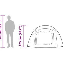 vidaXL Actividades Al Aire Libre-Tienda de campaña túnel para 3 personas impermeable