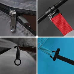 vidaXL Tienda de campaña túnel para 4 personas impermeable Azul Hot