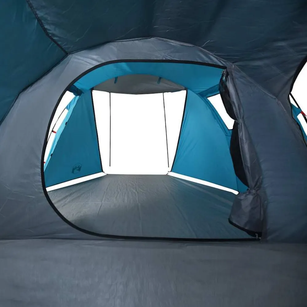 vidaXL Tienda de campaña túnel para 4 personas impermeable Azul Hot