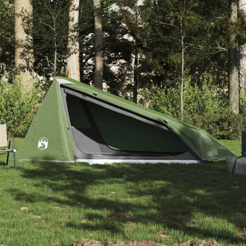 vidaXL Actividades Al Aire Libre-Tienda de campaña túnel para 1 persona impermeable