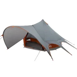 vidaXL Tienda de campaña tipo teepee para 3 personas y naranja Gris Clearance