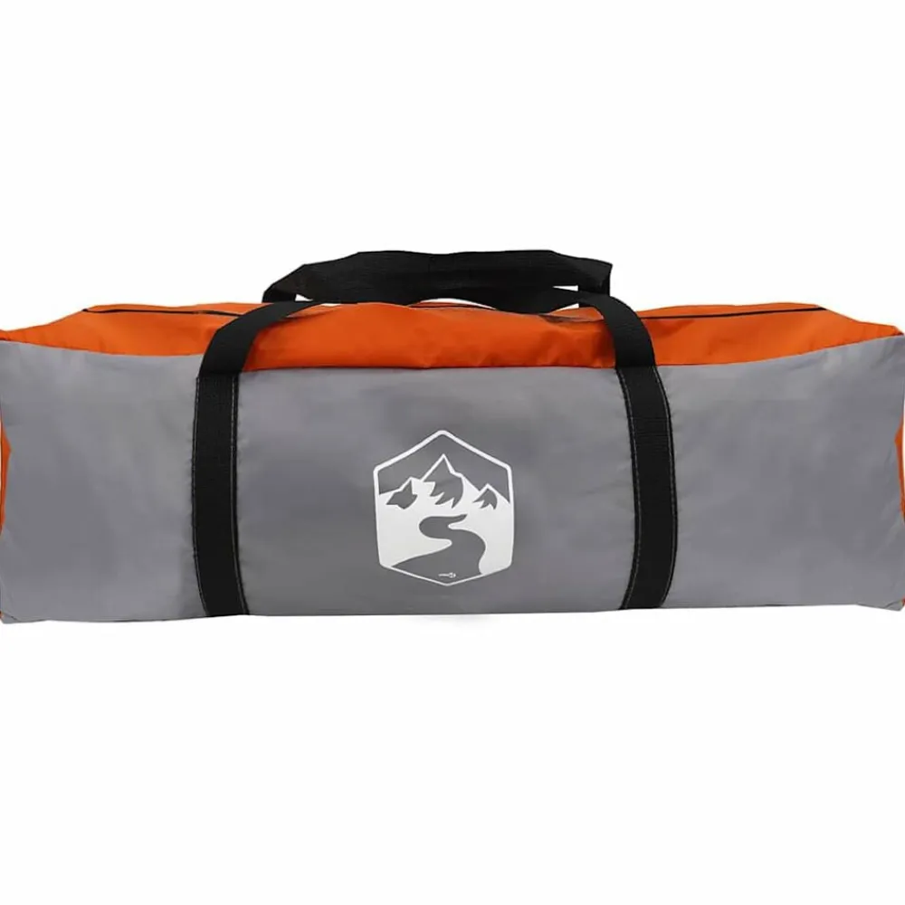 vidaXL Tienda de campaña tipo teepee para 3 personas y naranja Gris Clearance