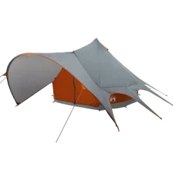 vidaXL Tienda de campaña tipo teepee para 3 personas y naranja Gris Clearance