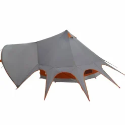 vidaXL Tienda de campaña tipo teepee para 3 personas y naranja Gris Clearance