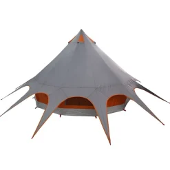 vidaXL Tienda de campaña tipo teepee para 3 personas y naranja Gris Clearance
