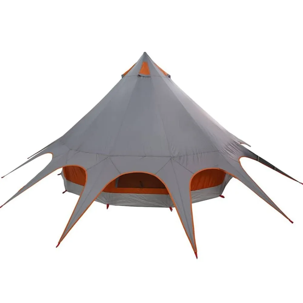 vidaXL Tienda de campaña tipo teepee para 3 personas y naranja Gris Clearance
