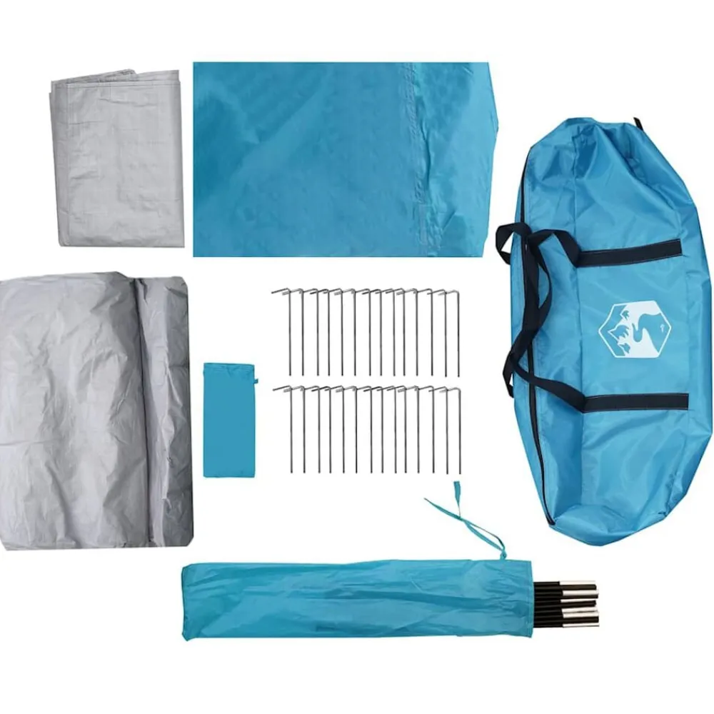 vidaXL Tienda de campaña túnel para 4 personas impermeable Azul Online