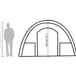 vidaXL Tienda de campaña túnel para 4 personas impermeable Azul Online