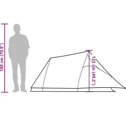 vidaXL Actividades Al Aire Libre-Tienda de campaña túnel para 3 personas impermeable