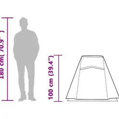 vidaXL Actividades Al Aire Libre-Tienda de campaña túnel 1 persona impermeable