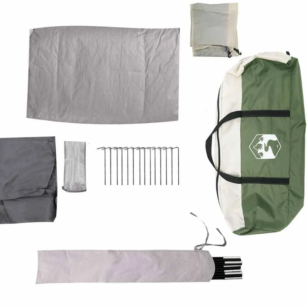 vidaXL Actividades Al Aire Libre-Tienda de campaña túnel para 3 personas impermeable