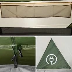vidaXL Actividades Al Aire Libre-Tienda de campaña túnel para 3 personas impermeable