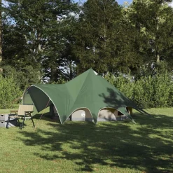 vidaXL Actividades Al Aire Libre-Tienda de campaña tipo teepee para 3 personas y Gris
