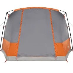 vidaXL Tienda de camping con túnel 4 personas impermeable gris naranja Gris y naranja Clearance