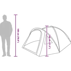 vidaXL Actividades Al Aire Libre-Tienda de camping con techo 308 x 268 x 130 cm Poliéster