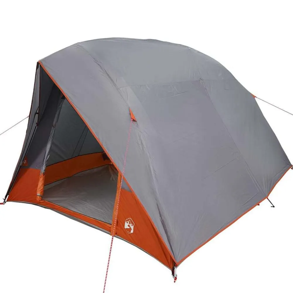 vidaXL Tienda de camping 320 x 275 x 190 cm tafetán Gris y naranja New