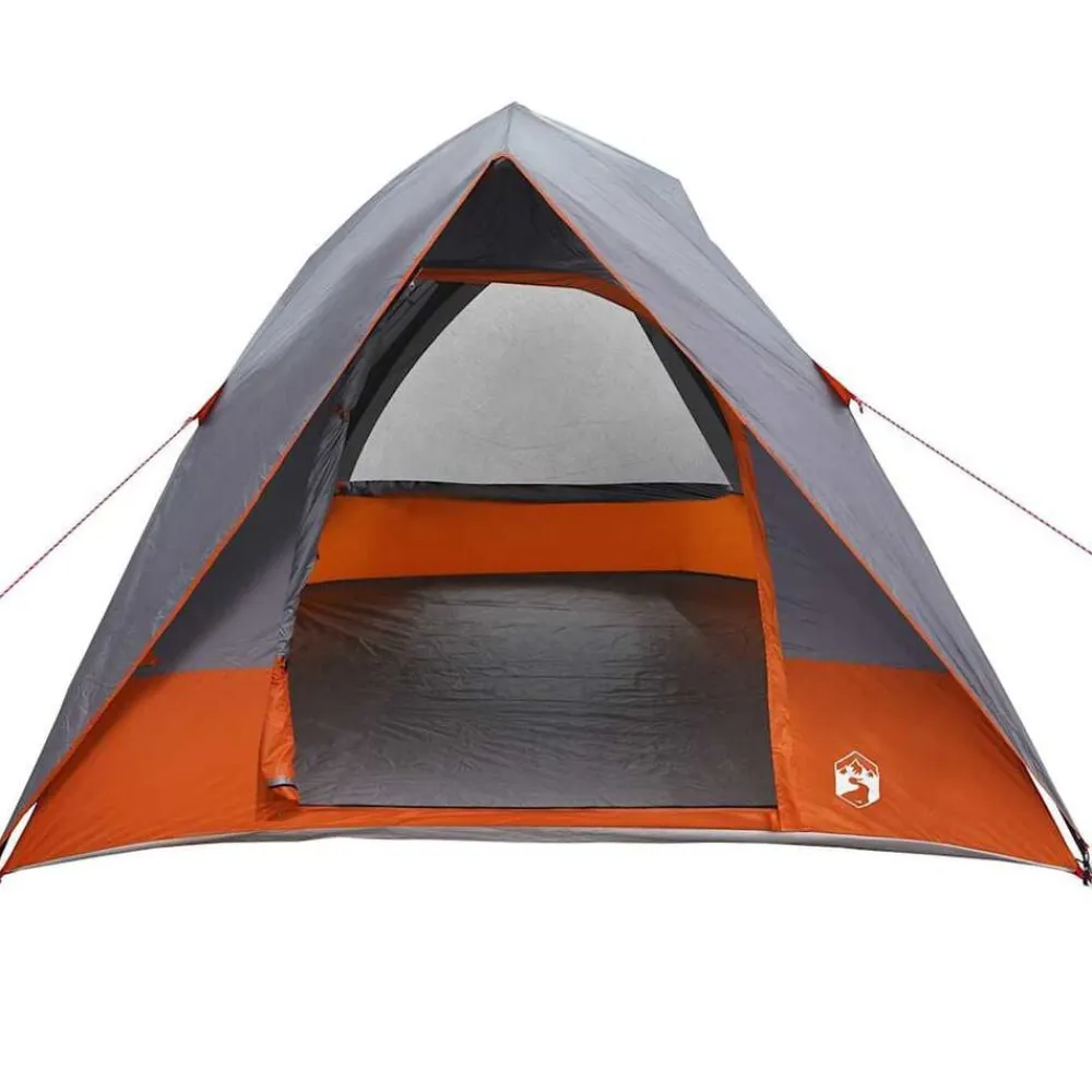 vidaXL Tienda de camping 320 x 275 x 190 cm tafetán Gris y naranja New