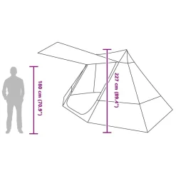 vidaXL Tienda de camping con techo 482 x 360 x 227 cm tafetán Verde Discount
