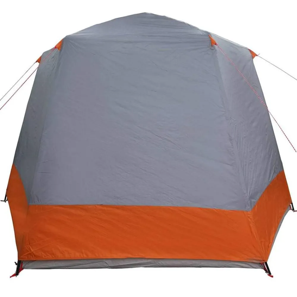vidaXL Tienda de camping 420 x 420 x 227 cm Poliéster Gris y naranja New