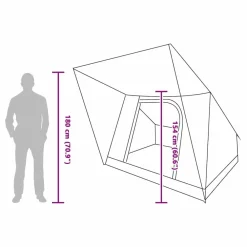 vidaXL Actividades Al Aire Libre-Tienda de camping 282 x 225 x 154 cm tafetán